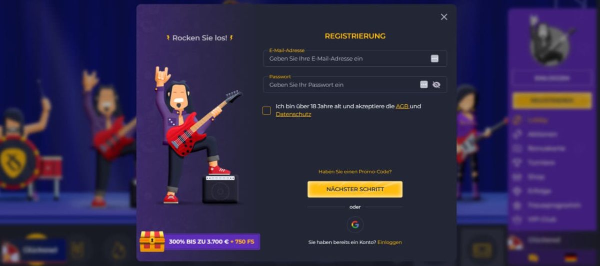 Rolling Slots Casino: Anmeldung und erste Schritte erklärt image 1